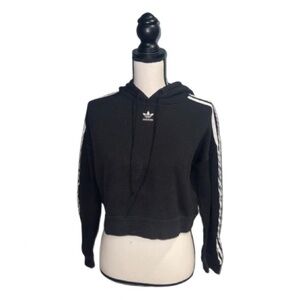 ~Adidas Black Cropped Sweatshirt with Logo